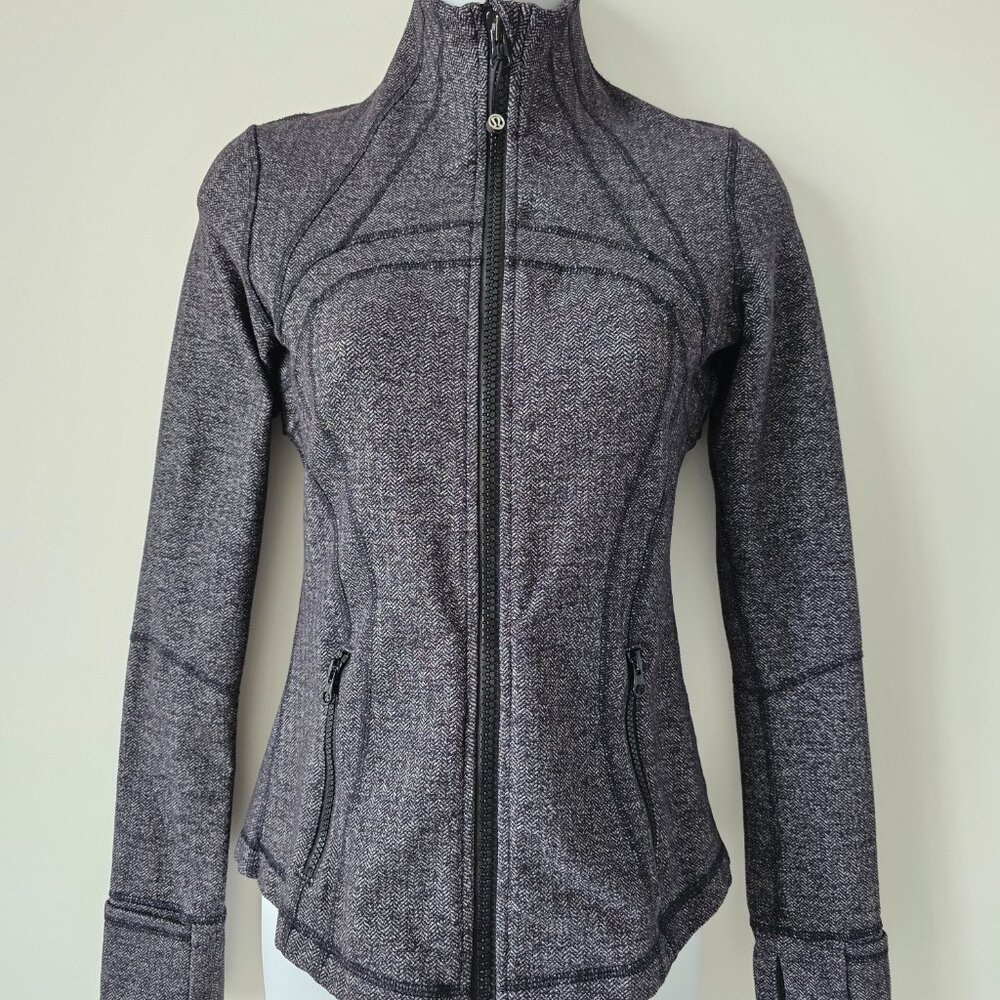 LULULEMON HHBB Heathered Grey Herringbone Cottony Soft Luon Define Jacket 6